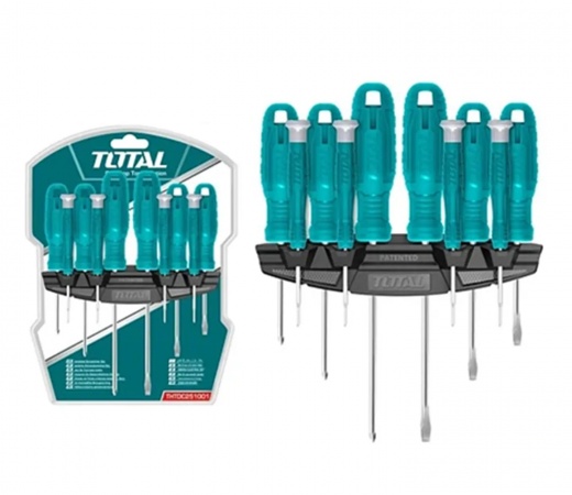 SET DE DESTORNILLADORES 10 PCS THTDC251001 TOTAL SET DE DESTORNILLADORES 10 PCS THTDC251001 TOTAL