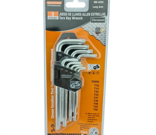 SET DE LLAVES ALLEN PUNTA ESTRELLA 9 PCS MK0353 MAKAWA