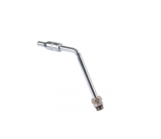 EXTENSION 90° RIGIDA PARA PISTOLA  DE DISTRIBUCION DE ACEITE Y OTROS, VALVULA ANTIGOTEO 14mm