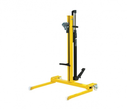 CARRO ELEVADOR HIDRÁULICO CON 4 RUEDAS, 2 RUEDAS FIJAS Ø 80mm, 2 RUEDAS GIRATORIAS Ø 125mm,PARA BIDONES DE 180-220 l